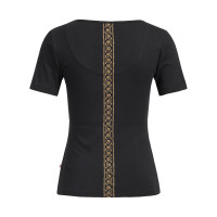 Damen Kreuzstich Shirt schwarz m alpiner Lifestyle 100% Baumwolle