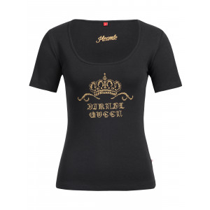 Damen Kreuzstich Shirt schwarz xl alpiner Lifestyle 100% Baumwolle